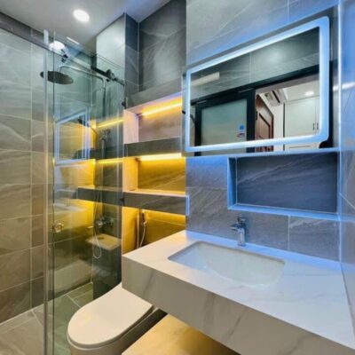 Vách Tắm Kính - Mẫu 1 1 Phần Vách Kính Cường Lực Nhà Tắm