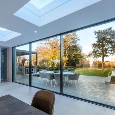 Cửa Nhôm Kogen - Mẫu 3 4 Cửa Nhôm Kogen Hệ Slim 3 Ray