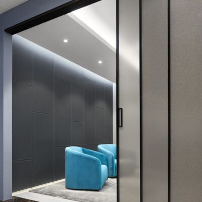 Cửa Nhôm Slim Cover Lùa Có Ray Treo