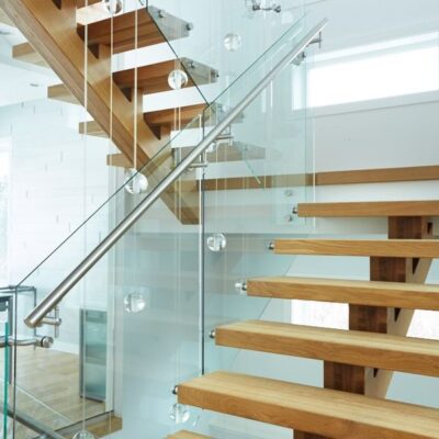 Cầu Thang Kính Cường Lực - Mẫu 2 4 Lan Can Cầu Thang Kính Cường Lực